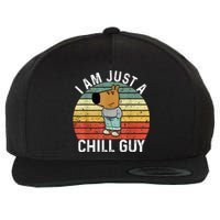 Chill Guy Meme Dog Cool Internet Statement Wool Snapback Cap