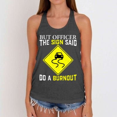 Car Guy Mechanic Collector Women's Knotted Racerback Tank