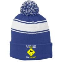 Car Guy Mechanic Collector Stripe Pom Pom Beanie