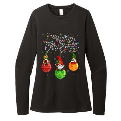 Cute Gnomes Merry Christmas Light Family Gnome  Womens CVC Long Sleeve Shirt