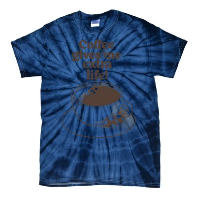 Coffee Gives Me Extra Life Tie-Dye T-Shirt