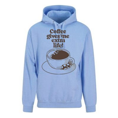 Coffee Gives Me Extra Life Unisex Surf Hoodie