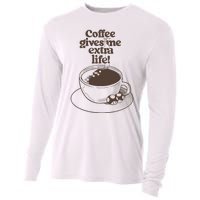 Coffee Gives Me Extra Life Cooling Performance Long Sleeve Crew