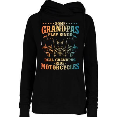 Cool Grandpa Motorcycle Design For Biker Motorbike Womens Funnel Neck Pullover Hood