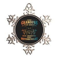 Cool Grandpa Motorcycle Design For Biker Motorbike Metallic Star Ornament