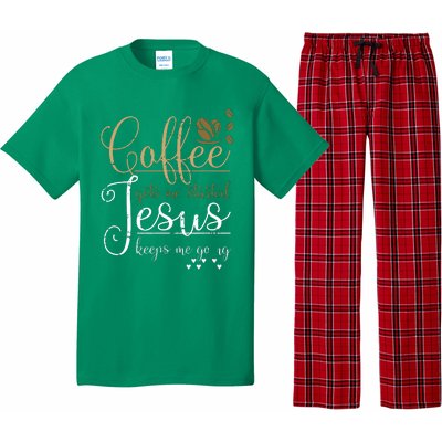 Coffee Gets Me Started Jesus Keeps Me Going Jesus Pajama Set