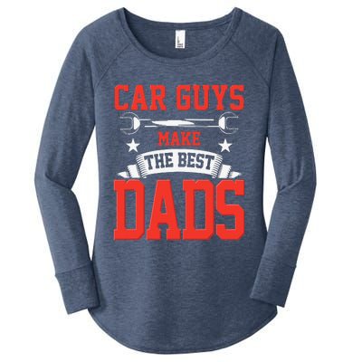 Car Guys Make The Best Dads Gift Funny Garage Mechanic Dad Women's Perfect Tri Tunic Long Sleeve Shirt