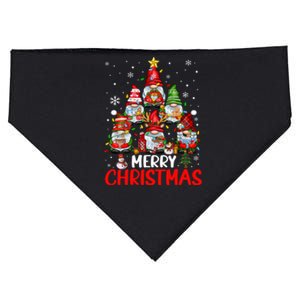 Cute Gnomes Merry Christmas Light Family Gnome Xmas Matching USA-Made Doggie Bandana