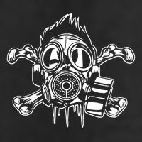 Crossbones Gas Mask Guy Adult Drive Performance Visor