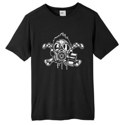 Crossbones Gas Mask Guy Tall Fusion ChromaSoft Performance T-Shirt