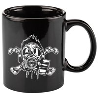 Crossbones Gas Mask Guy 11oz C Handle Ceramic Mug