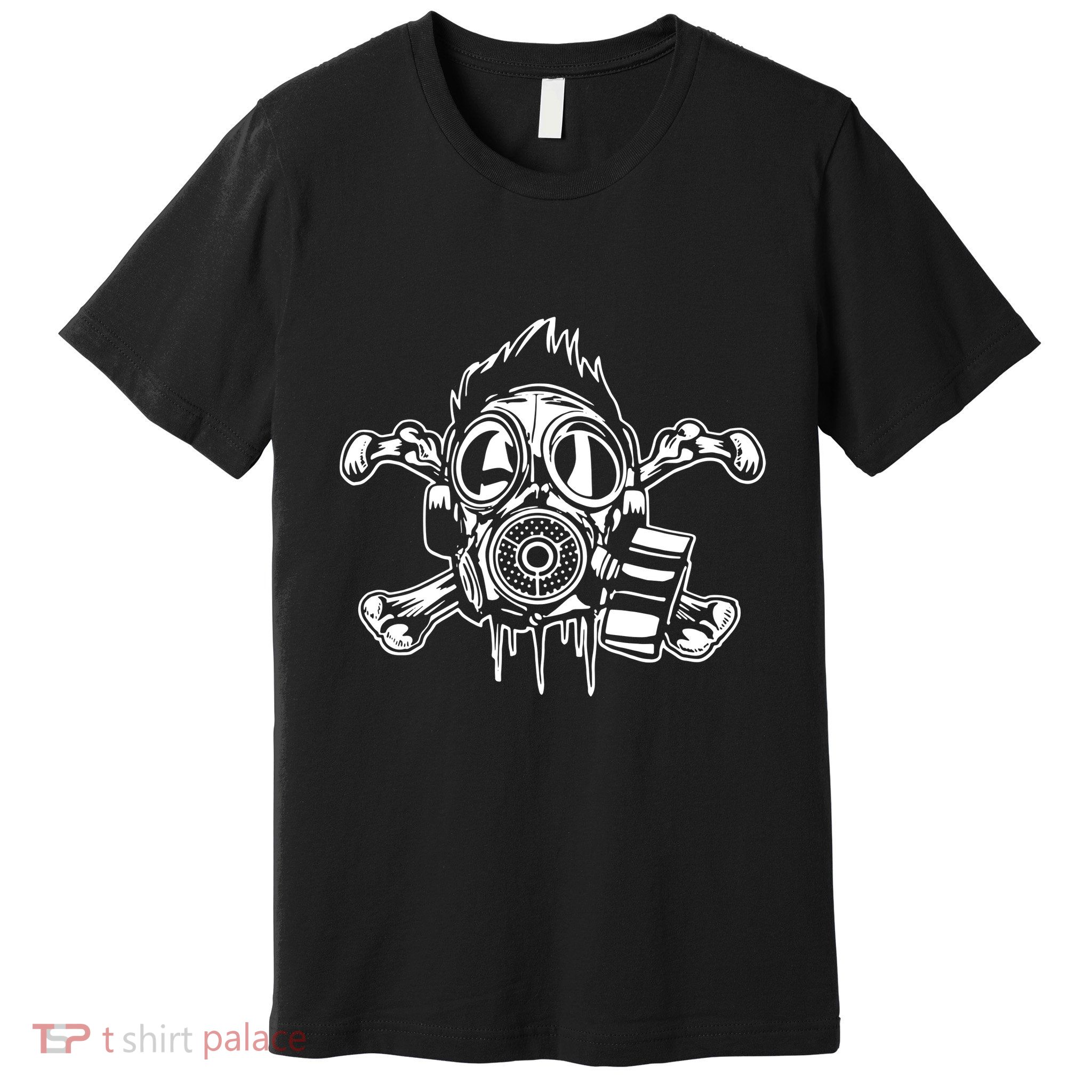 Crossbones Gas Mask Guy Premium T-Shirt