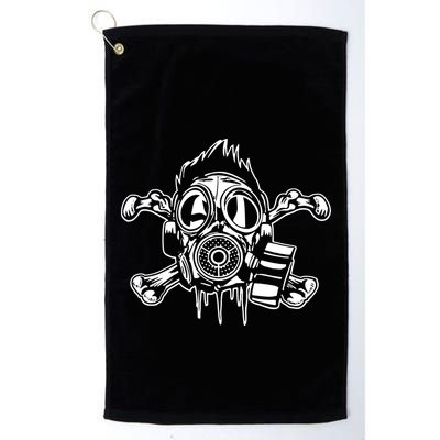 Crossbones Gas Mask Guy Golf Towel