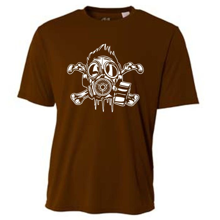 Crossbones Gas Mask Guy Cooling Performance Crew T-Shirt