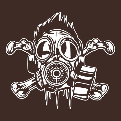Crossbones Gas Mask Guy T-Shirt