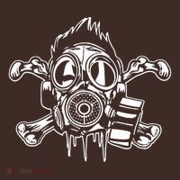 Crossbones Gas Mask Guy Cooling Performance Long Sleeve Crew
