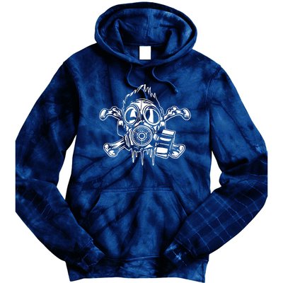 Crossbones Gas Mask Guy Tie Dye Hoodie