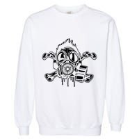 Crossbones Gas Mask Guy Garment-Dyed Sweatshirt