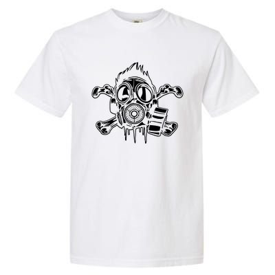 Crossbones Gas Mask Guy Garment-Dyed Heavyweight T-Shirt