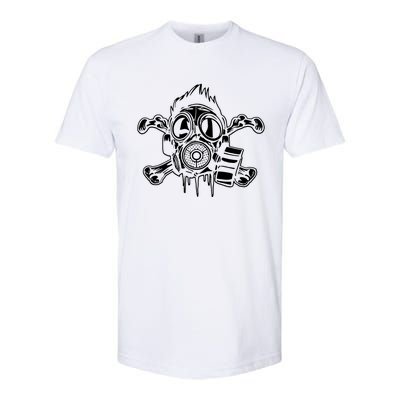 Crossbones Gas Mask Guy Softstyle® CVC T-Shirt