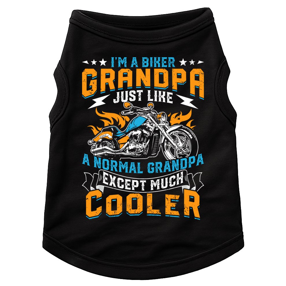 Cool Grandpa Motorcycle Gift Idea Doggie Tank