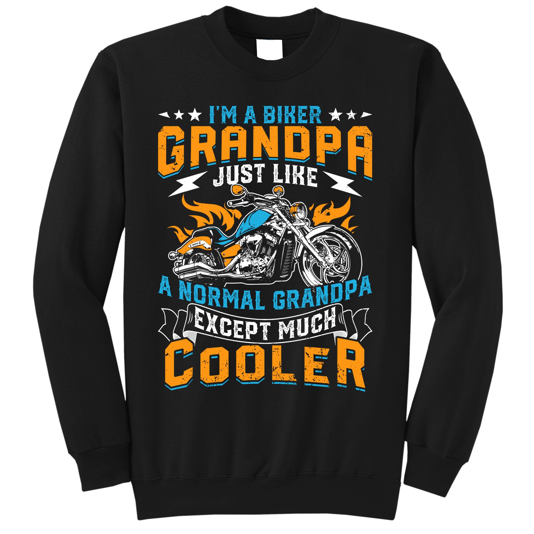 Cool Grandpa Motorcycle Gift Idea Sweatshirt