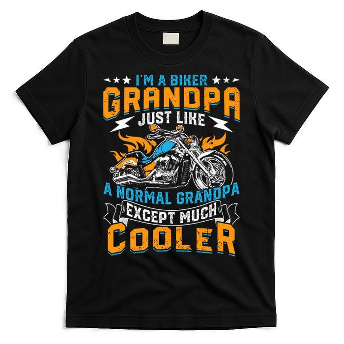 Cool Grandpa Motorcycle Gift Idea T-Shirt