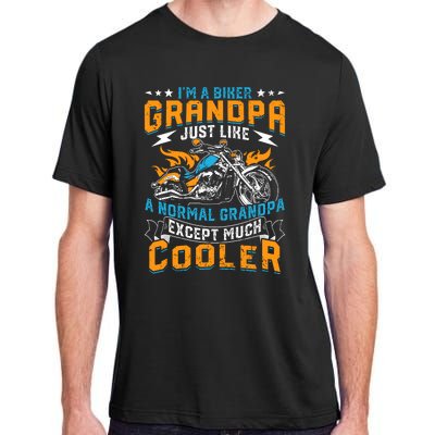 Cool Grandpa Motorcycle Gift Idea Adult ChromaSoft Performance T-Shirt