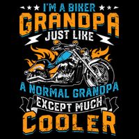 Cool Grandpa Motorcycle Gift Idea 16 in Basic Backpack