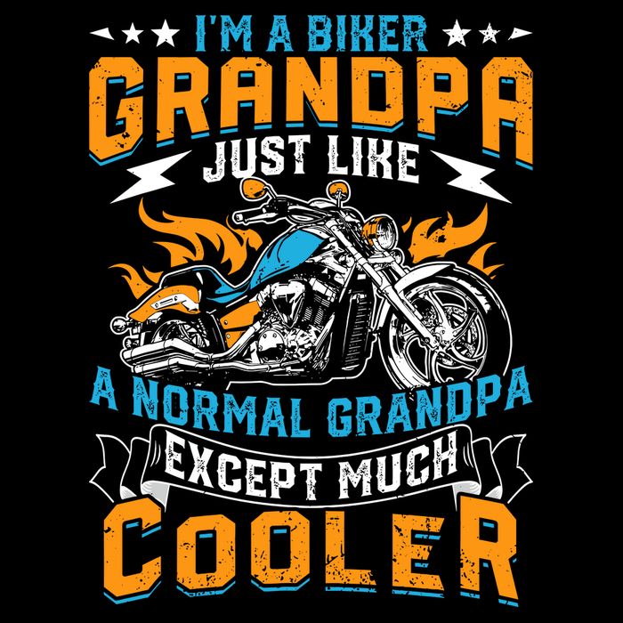 Cool Grandpa Motorcycle Gift Idea 16 in Basic Backpack