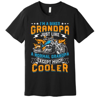 Cool Grandpa Motorcycle Gift Idea Premium T-Shirt