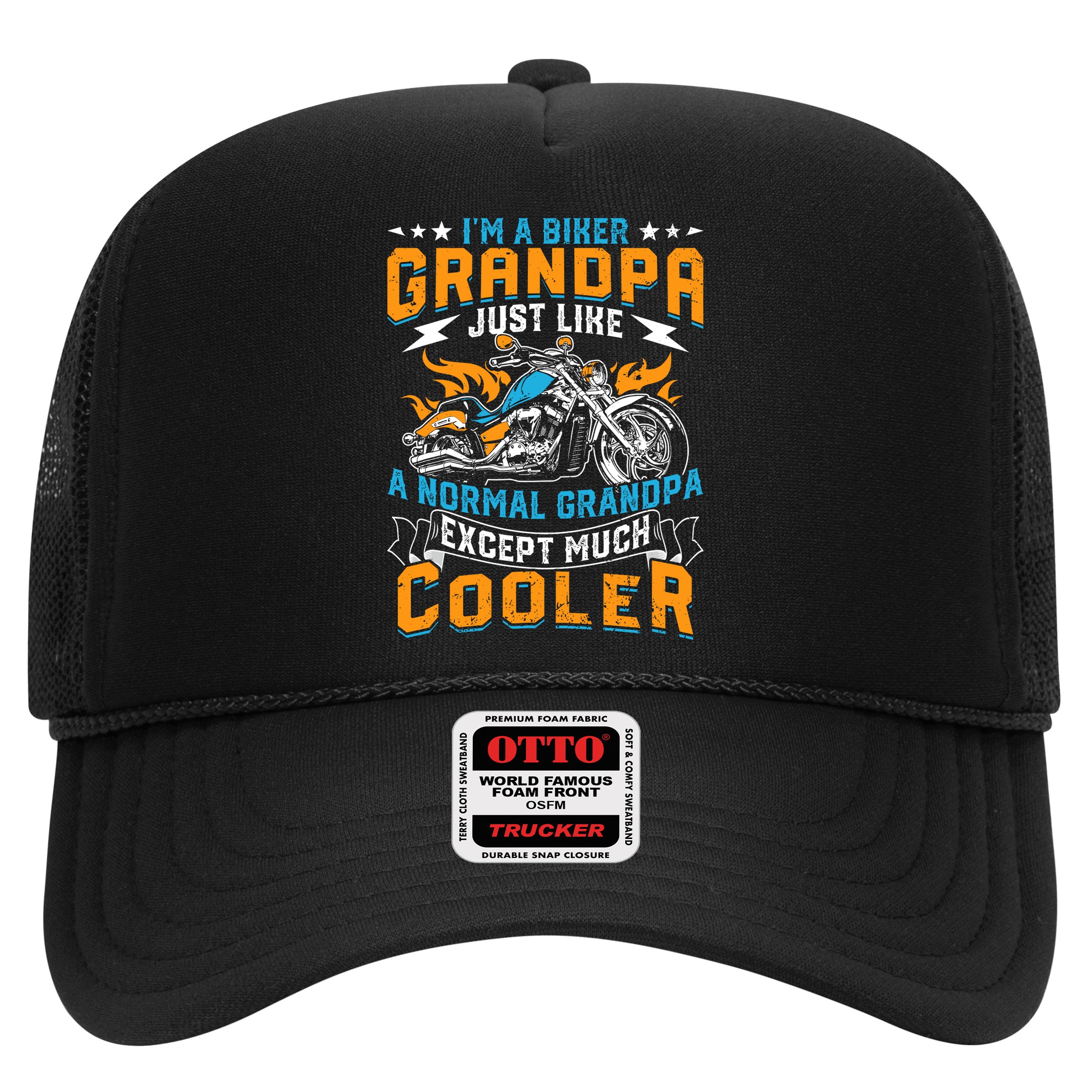 Cool Grandpa Motorcycle Gift Idea Hat