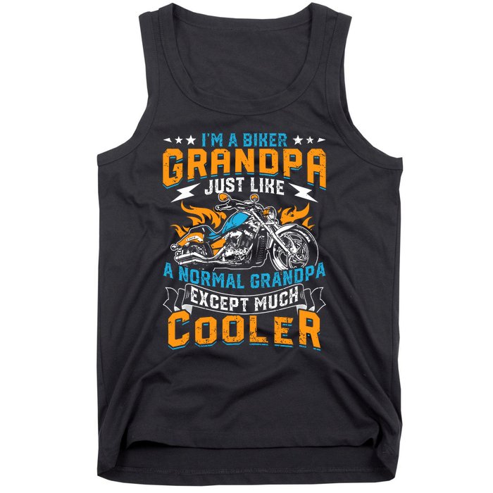 Cool Grandpa Motorcycle Gift Idea Tank Top