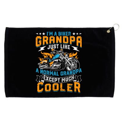 Cool Grandpa Motorcycle Gift Idea Grommeted Golf Towel