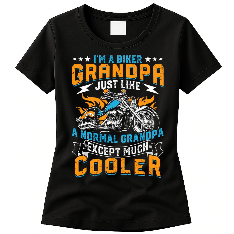 Cool Grandpa Motorcycle Gift Idea Womens T-Shirt