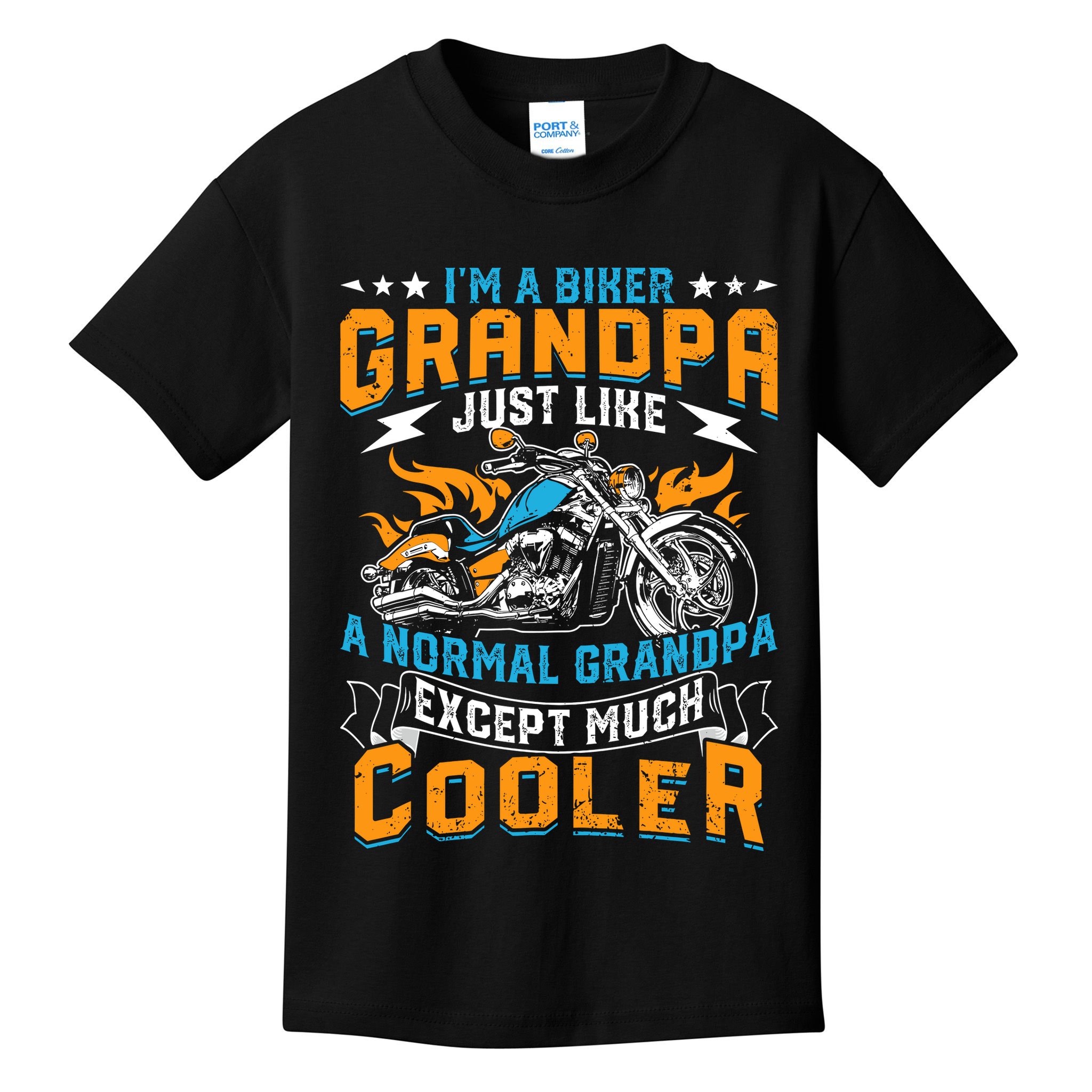 Cool Grandpa Motorcycle Gift Idea Kids T-Shirt