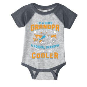 Cool Grandpa Motorcycle Gift Idea Infant Baby Jersey Bodysuit