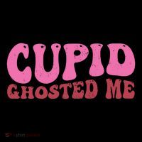 Cupid Ghosted Me Funny Valentines Day Stripe Pom Pom Beanie