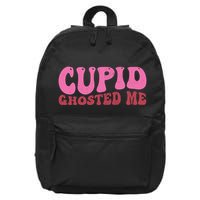 Cupid Ghosted Me Funny Valentines Day 16 in Basic Backpack