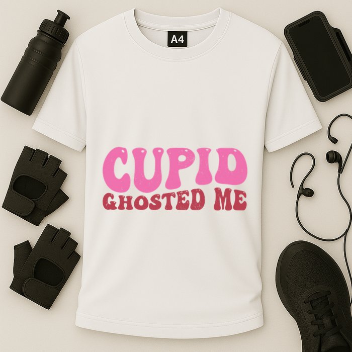 Cupid Ghosted Me Funny Valentines Day Cooling Performance Crew T-Shirt