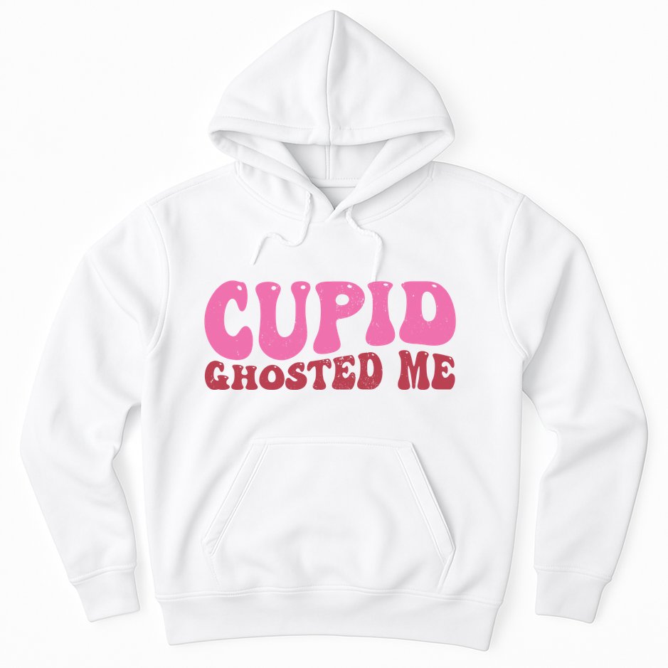 Cupid Ghosted Me Funny Valentines Day Hoodie