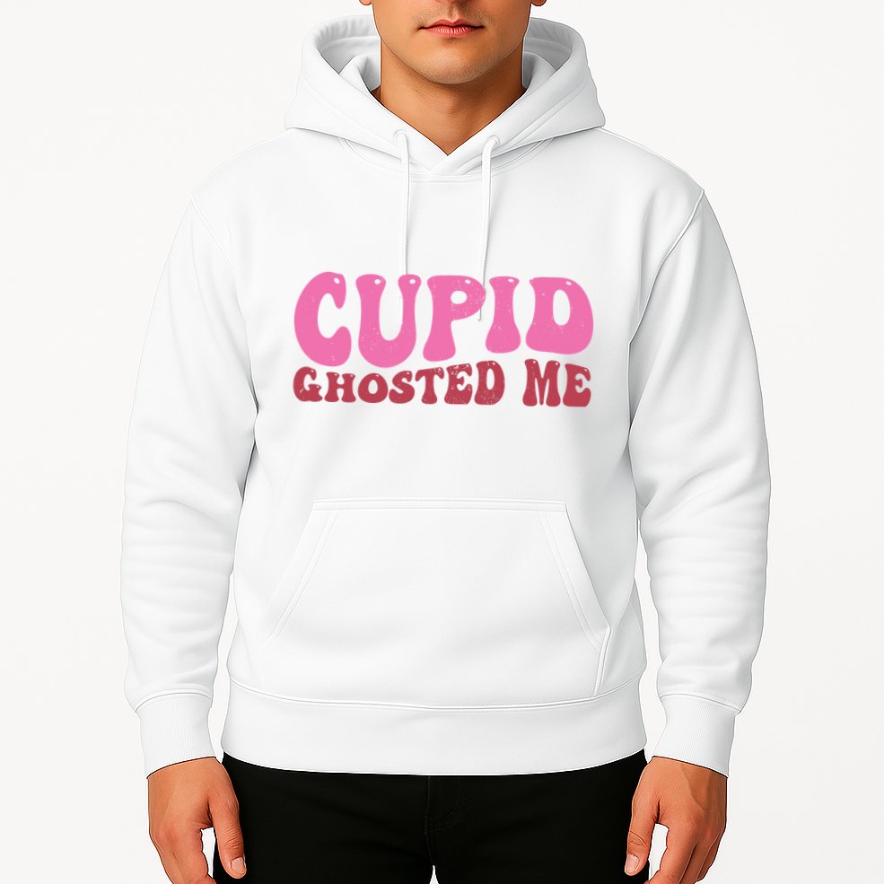 Cupid Ghosted Me Funny Valentines Day Hoodie