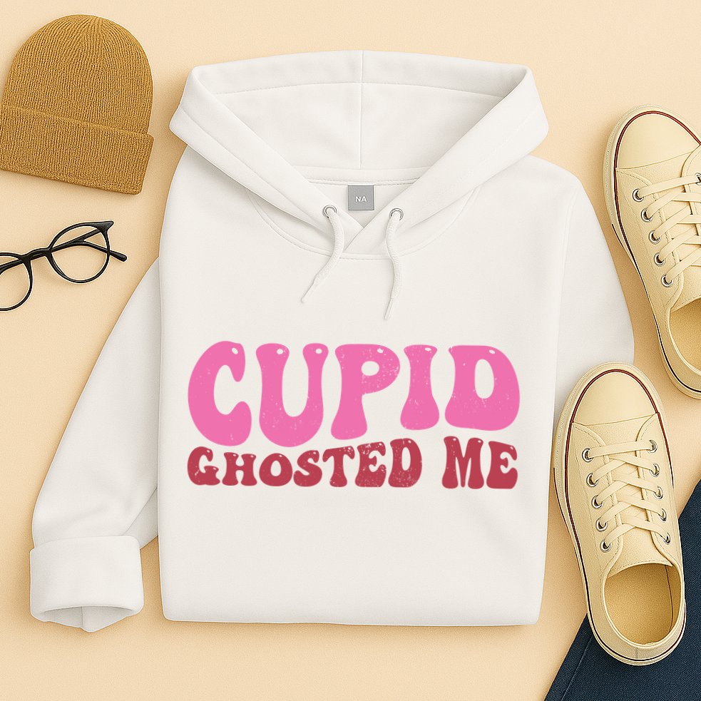 Cupid Ghosted Me Funny Valentines Day Hoodie