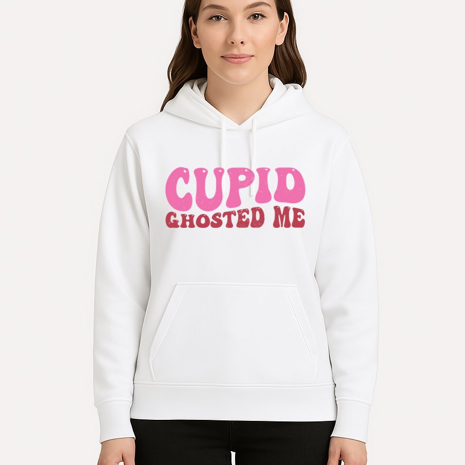 Cupid Ghosted Me Funny Valentines Day Hoodie
