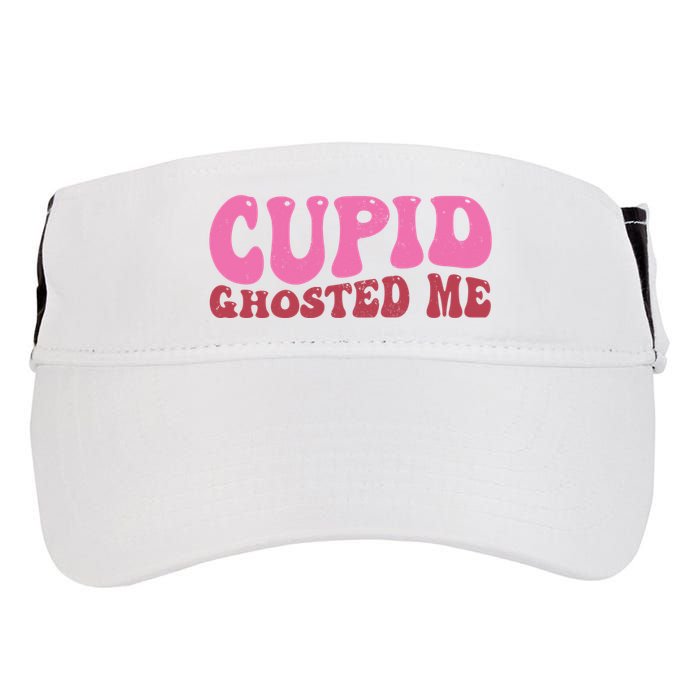 Cupid Ghosted Me Funny Valentines Day Adult Drive Performance Visor