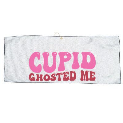 Cupid Ghosted Me Funny Valentines Day Large Microfiber Waffle Golf Towel