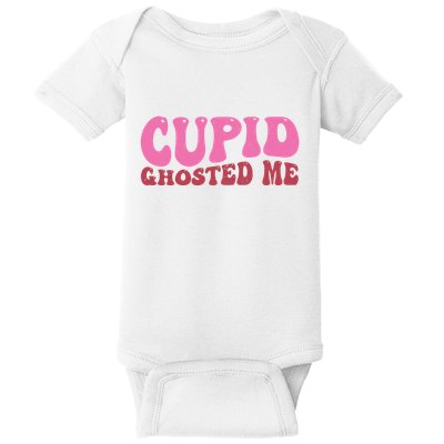 Cupid Ghosted Me Funny Valentines Day Baby Bodysuit
