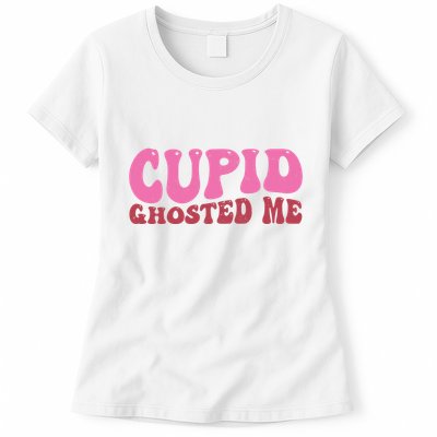 Cupid Ghosted Me Funny Valentines Day Womens T-Shirt