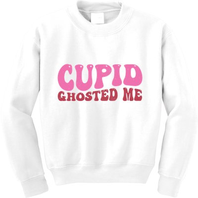 Cupid Ghosted Me Funny Valentines Day Kids Sweatshirt