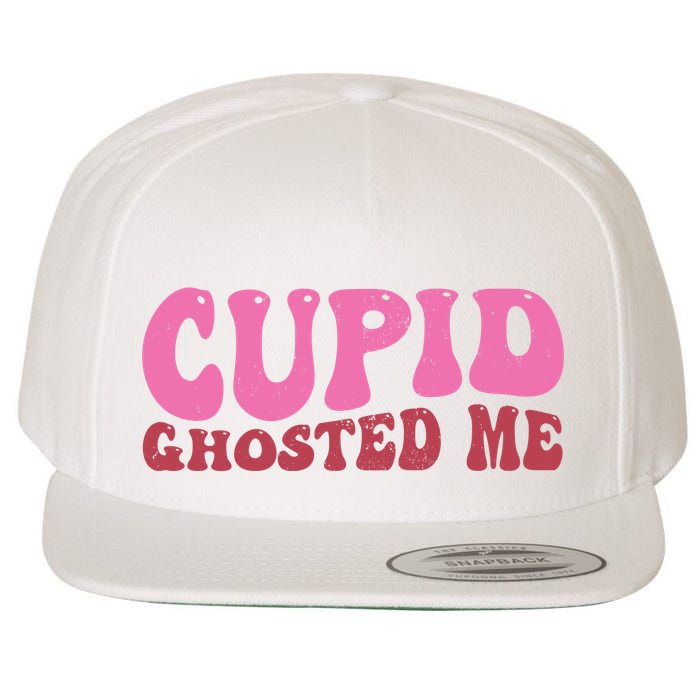 Cupid Ghosted Me Funny Valentines Day Wool Snapback Cap